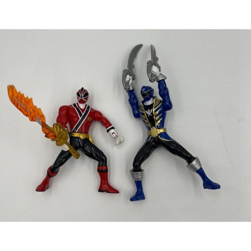 Power Rangers Action Figures Samurai & Super Megaforce Double Battle 6"